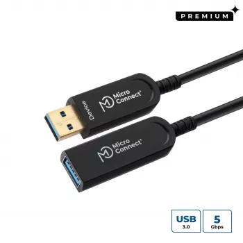 Microconnect MC-USB3.0AAF25AOP USB cable USB 3.2 Gen 2 (3.1 Gen 2) 25 m USB A Black