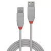 Lindy 0.5m USB 2.0 Type A Extension Cable, Anthra Line, Grey