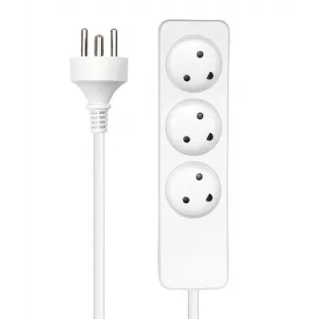 Microconnect MC-GRU0350DK power extension 5 m 3 AC outlet(s) Indoor White