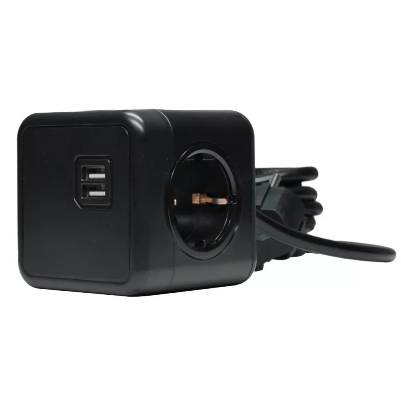 Microconnect GRUCUBE2USB-B3 power extension 3 m 3 AC outlet(s) Indoor Black