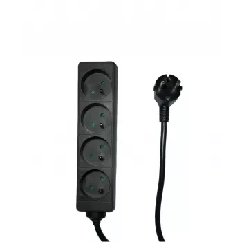 Microconnect MC-PS040150FRB power extension 1.5 m 4 AC outlet(s) Indoor Black
