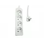 Power strip MicroConnect MC-PS040300FRW — 4-way French type, surge-free design, mains power distribution