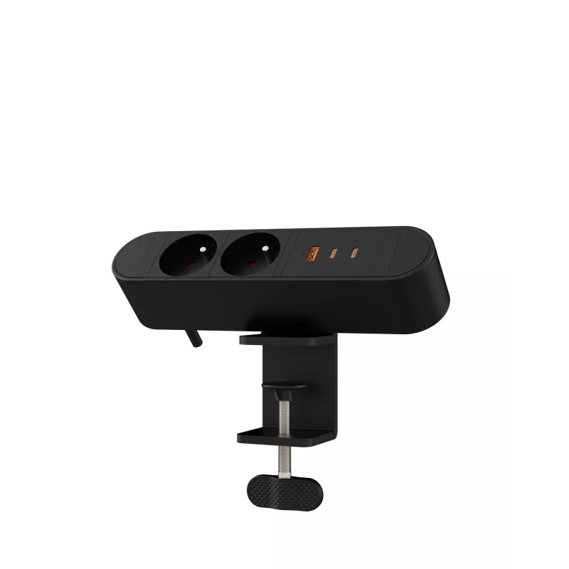 Power socket multi desktop MicroConnect MC-MDPS-FR2-67W — 2 outlets, 67W total