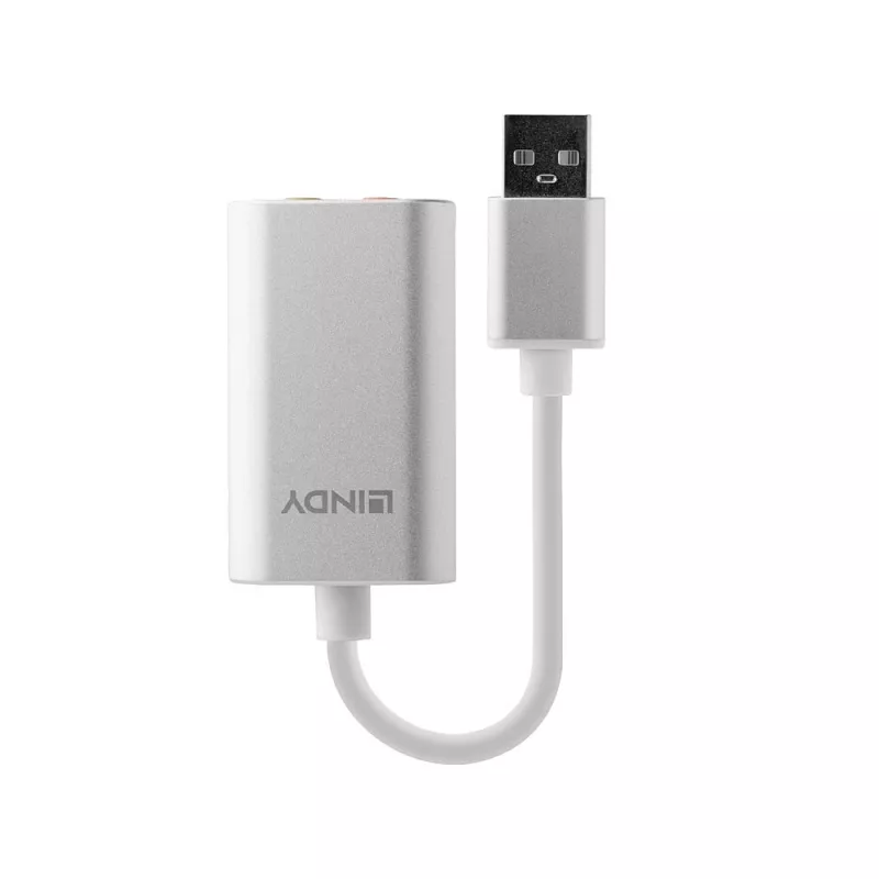 Audio converter Lindy USB Type A to Audio Converter, silver/white, 25 g