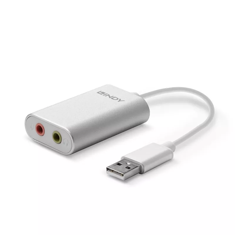 Audio converter Lindy USB Type A to Audio Converter, silver/white, 25 g