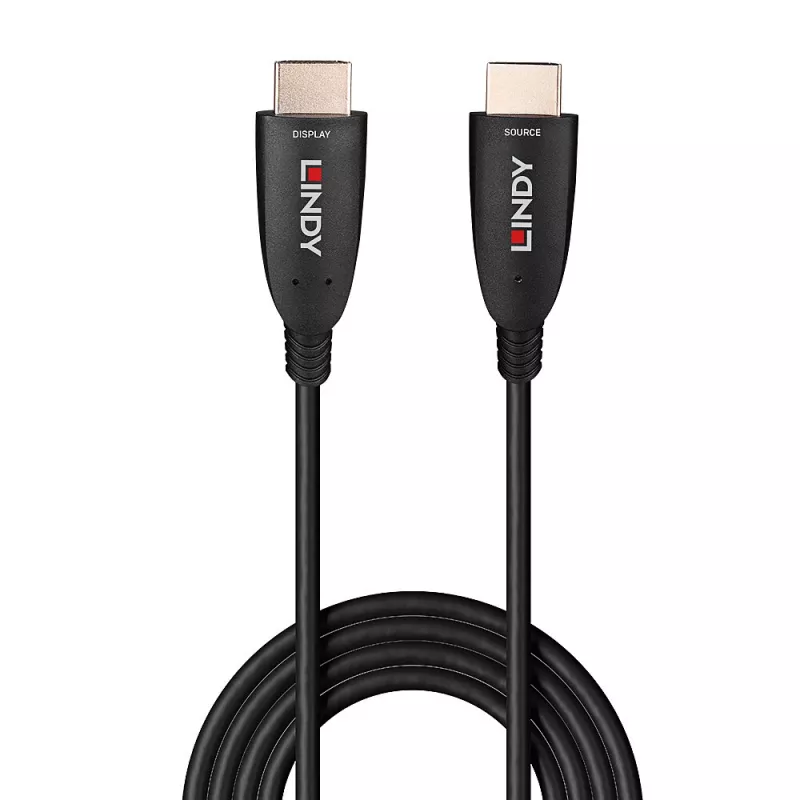 Lindy 40m Fibre Optic Hybrid HDMI 8K60 Cable 48 Gbit/s Black