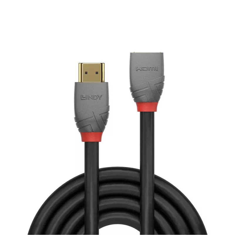 HDMI Extension Cable Lindy 3m HDMI 2.0 Extension Anthra Line