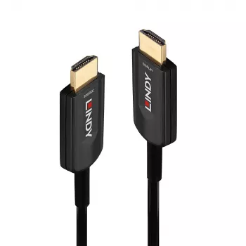 Hybrid fibre-optic HDMI cable Lindy 15 m, Ultra High Speed 48 Gbit/s, HDMI 2.1, gold-plated connectors, black