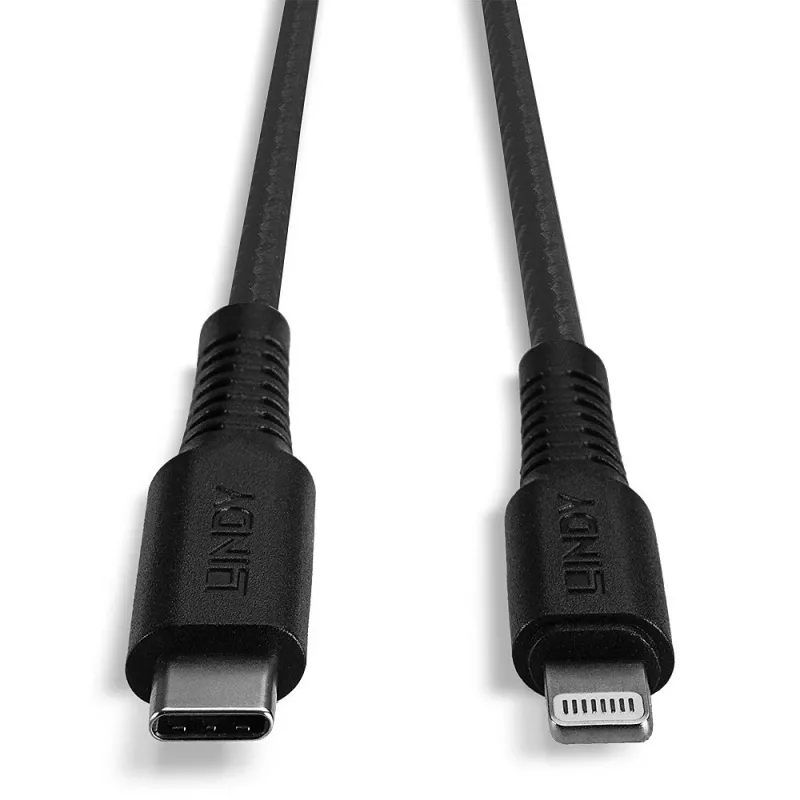 Lindy 3m Reinforced USB Type C to Lightning Cable