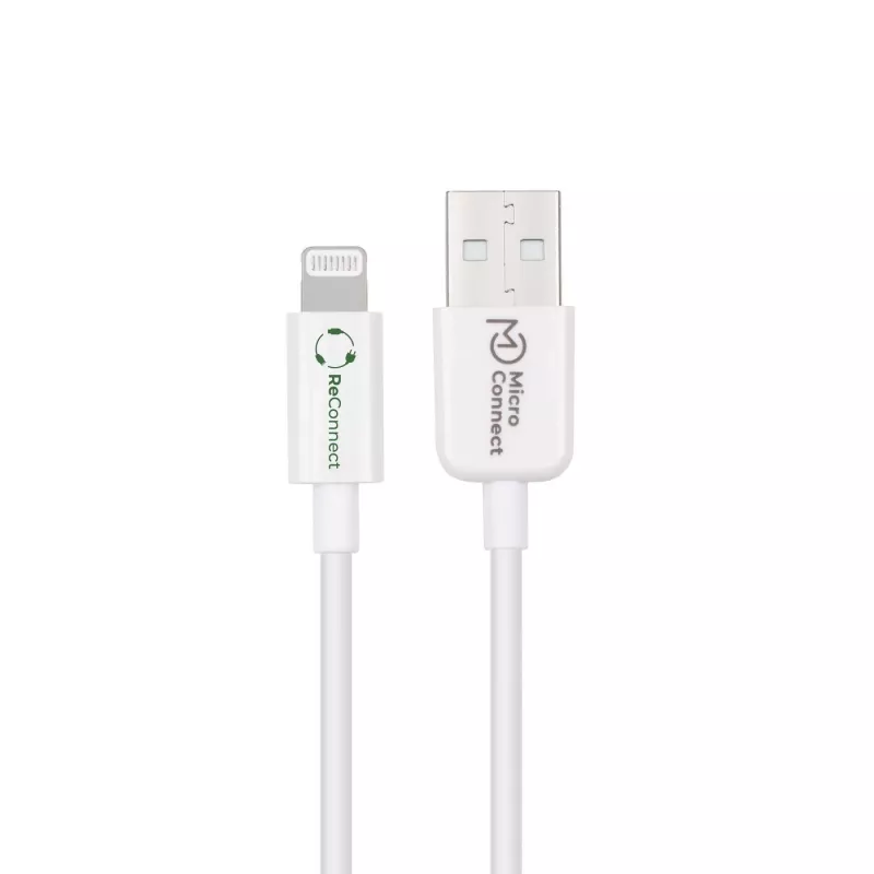Lightning Cable MicroConnect ECO-LIGHTNING1 1m White USB A
