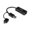 Lindy USB 3.2 Gen 1 Gigabit Ethernet Converter Wired USB Ethernet 5000 Mbit/s Black