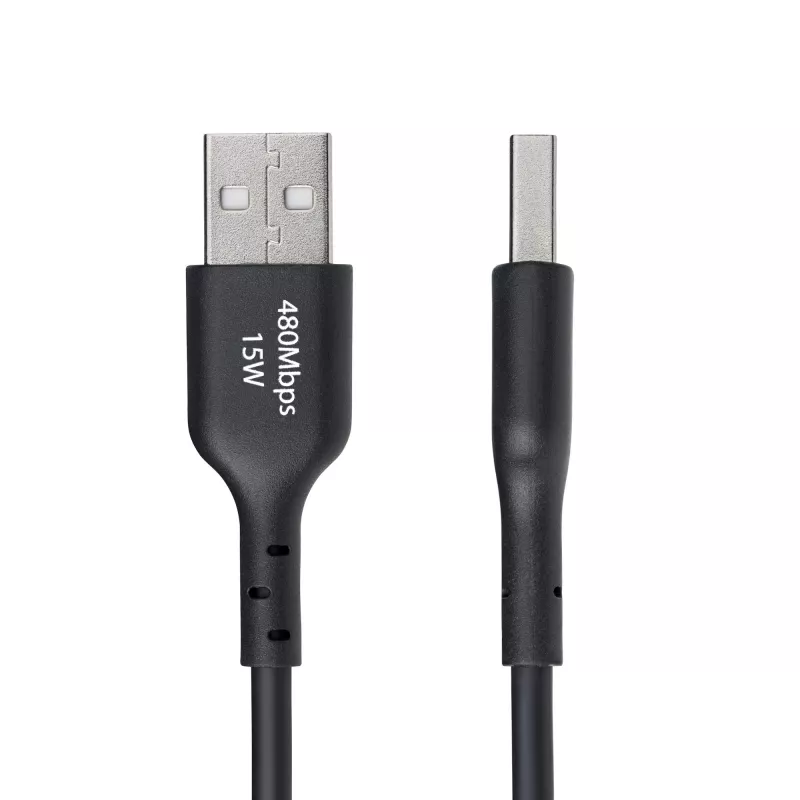 StarTech.com 1ft (30cm) USB-A to USB-C Charging Cable, Charge & Sync, 3A, USB 2.0, TPE Jacket - Black USB Charging Cord