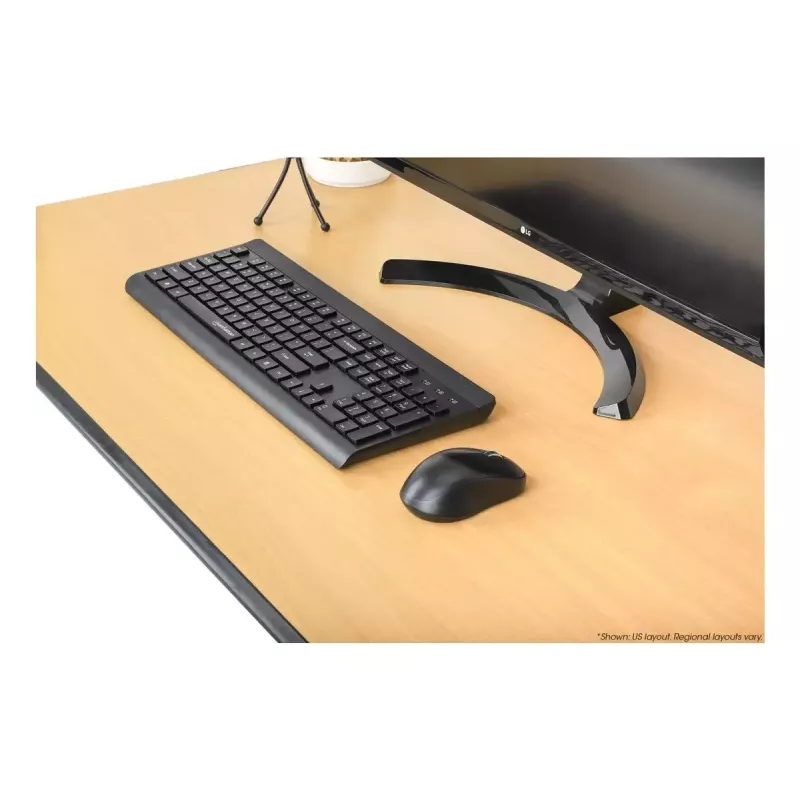 Keyboard Manhattan 180771 Wireless QWERTY Black Mouse Included
