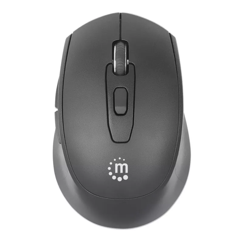 Manhattan MW6200 Wireless Mouse, USB-A Nano Receiver, Black