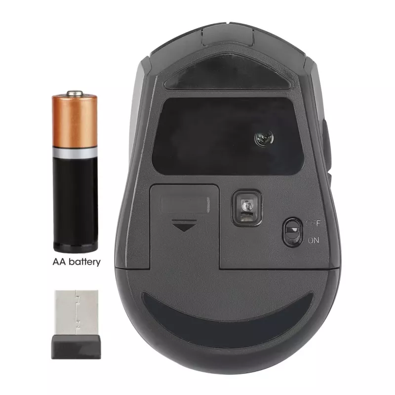 Manhattan MW6200 Wireless Mouse, USB-A Nano Receiver, Black