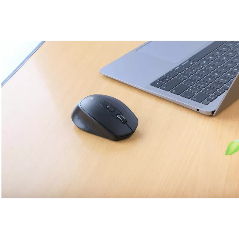 Manhattan MW6200 Wireless Mouse, USB-A Nano Receiver, Black