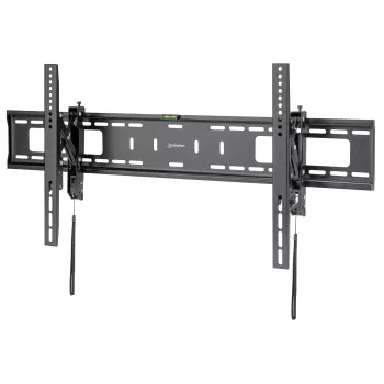 Manhattan TV & Monitor Mount Anti Theft Wall Tilt 43-100 Black VESA 200x200 to 800x400mm Max 75kg
