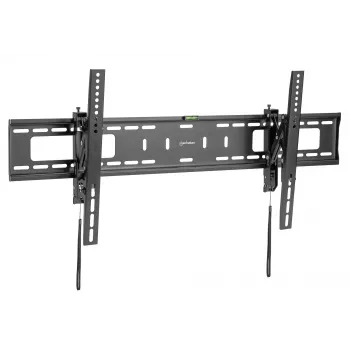 Manhattan TV & Monitor Mount Anti Theft Wall Tilt 43-100 Black VESA 200x200 to 800x400mm Max 75kg