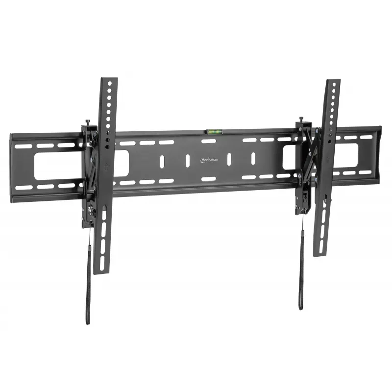 Manhattan TV & Monitor Mount Anti Theft Wall Tilt 43-100 Black VESA 200x200 to 800x400mm Max 75kg