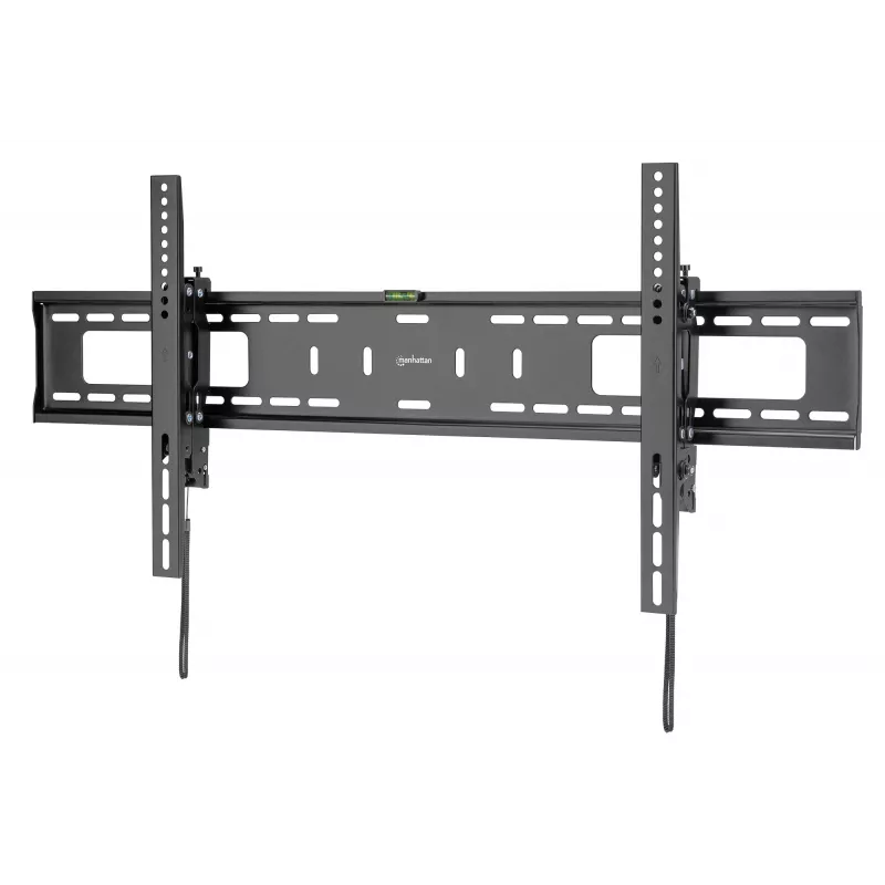 Manhattan TV & Monitor Mount Anti Theft Wall Tilt 43-100 Black VESA 200x200 to 800x400mm Max 75kg