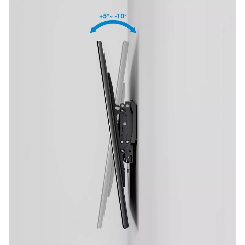 Manhattan TV & Monitor Mount Anti Theft Wall Tilt 43-100 Black VESA 200x200 to 800x400mm Max 75kg