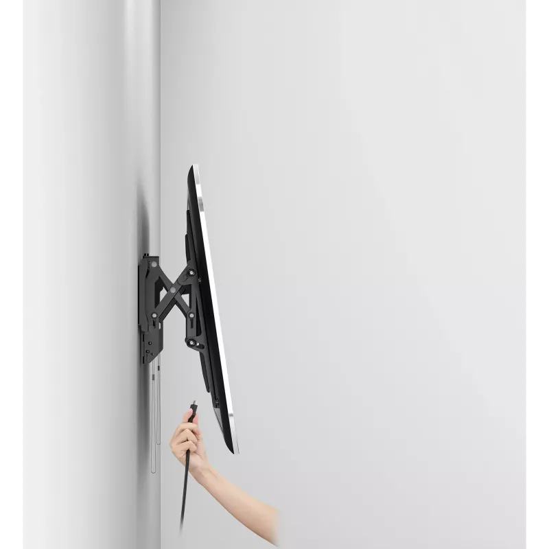 Manhattan TV & Monitor Mount Anti Theft Wall Tilt 43-100 Black VESA 200x200 to 800x400mm Max 75kg
