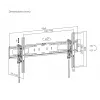 Manhattan TV & Monitor Mount Anti Theft Wall Tilt 43-100 Black VESA 200x200 to 800x400mm Max 75kg