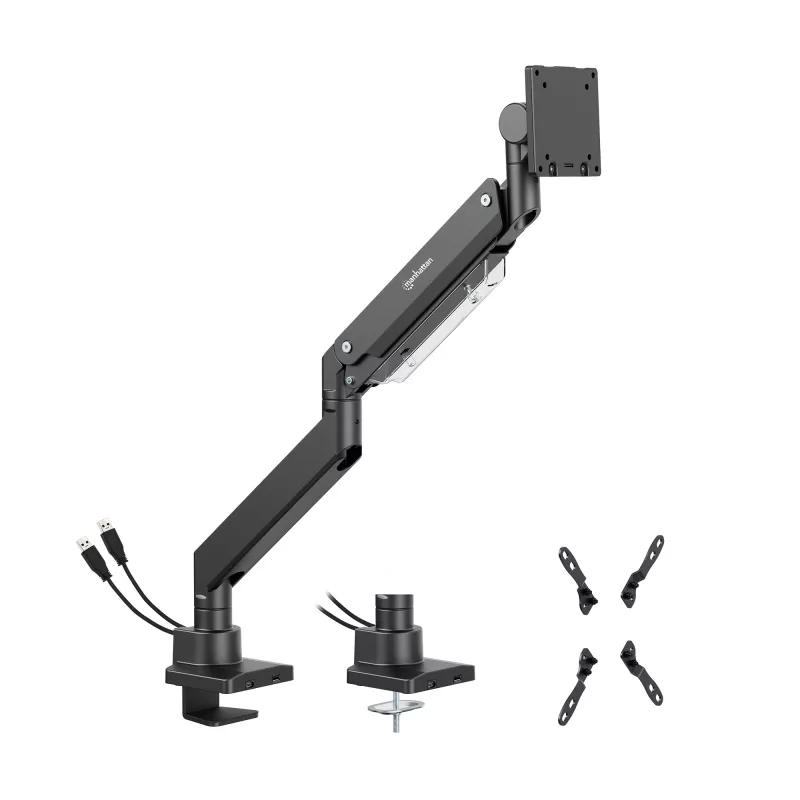 Manhattan TV & Monitor Mount Desk Full Motion Gas Spring 13-42 Black
