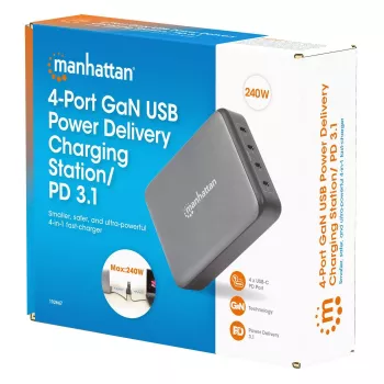 Charger Manhattan Four USB-C PD Ports 140W per Port 240W Total