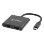 Multiport Adapter Manhattan 154321 USB Type-C to 2 HDMI USB-A Power Delivery 100W