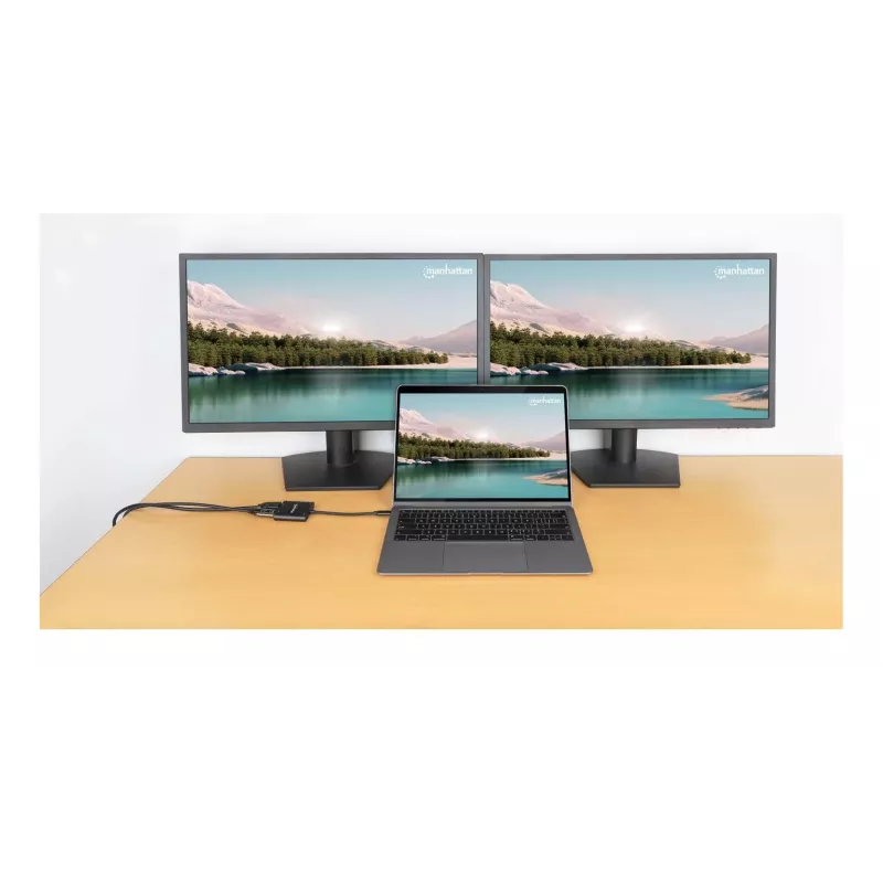 Multiport Adapter Manhattan 154321 USB Type-C to 2 HDMI USB-A Power Delivery 100W