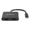 Multiport Adapter Manhattan 154321 USB Type-C to 2 HDMI USB-A Power Delivery 100W
