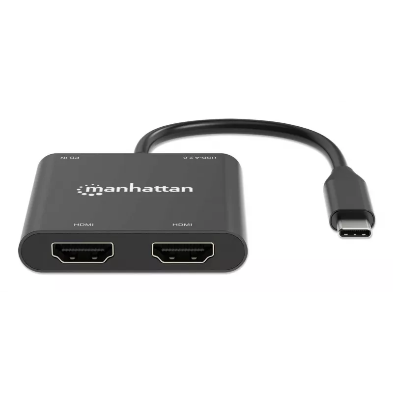 Multiport Adapter Manhattan 154321 USB Type-C to 2 HDMI USB-A Power Delivery 100W