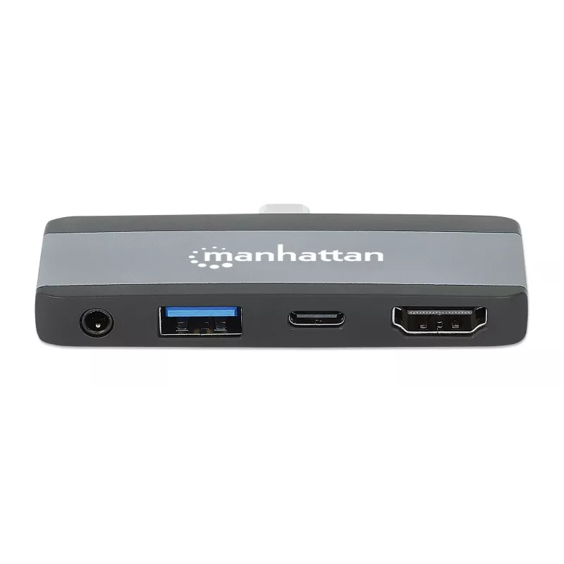 USB-C Travel Dock Manhattan 190404 4 Ports HDMI USB-A USB-C 3.5mm
