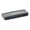 USB-C Travel Dock Manhattan 190404 4 Ports HDMI USB-A USB-C 3.5mm