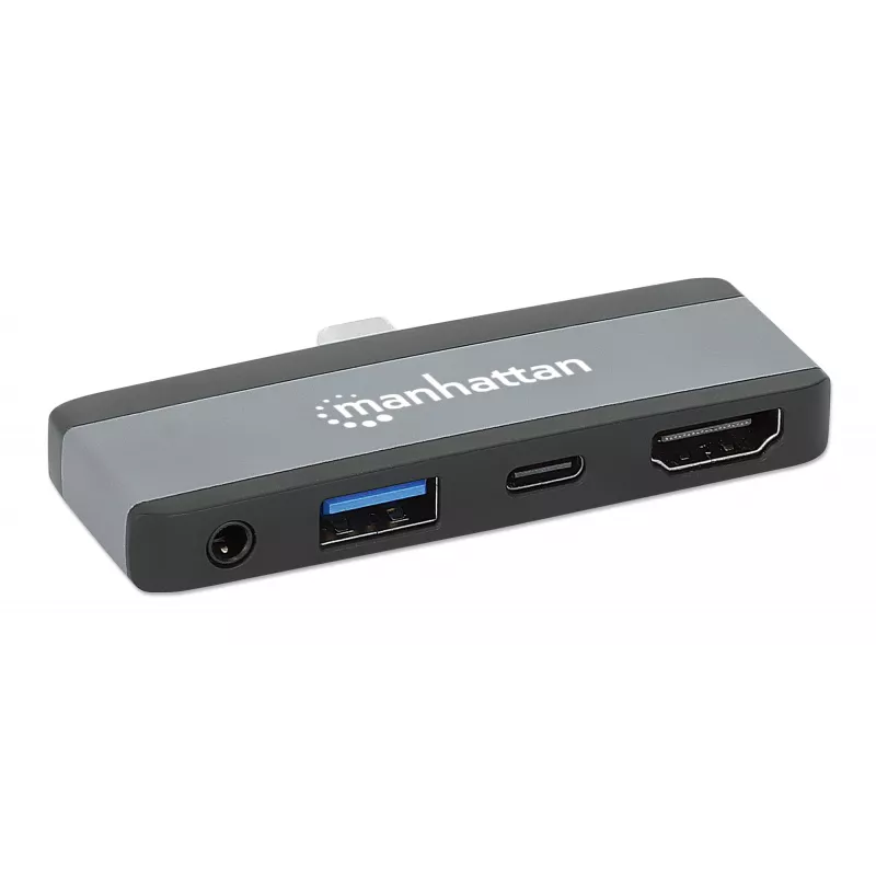 USB-C Travel Dock Manhattan 190404 4 Ports HDMI USB-A USB-C 3.5mm