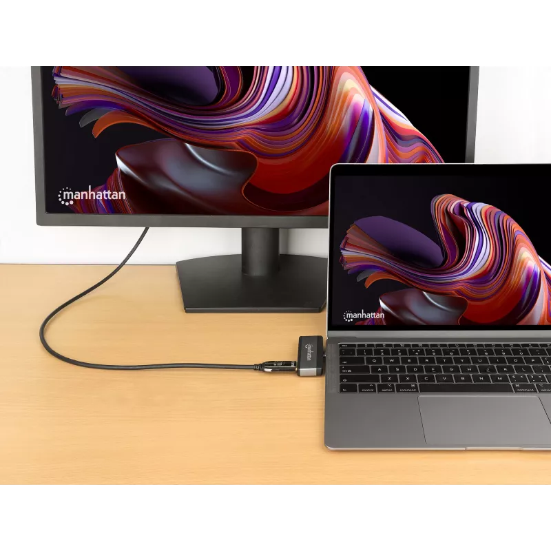 USB-C Travel Dock Manhattan 190404 4 Ports HDMI USB-A USB-C 3.5mm