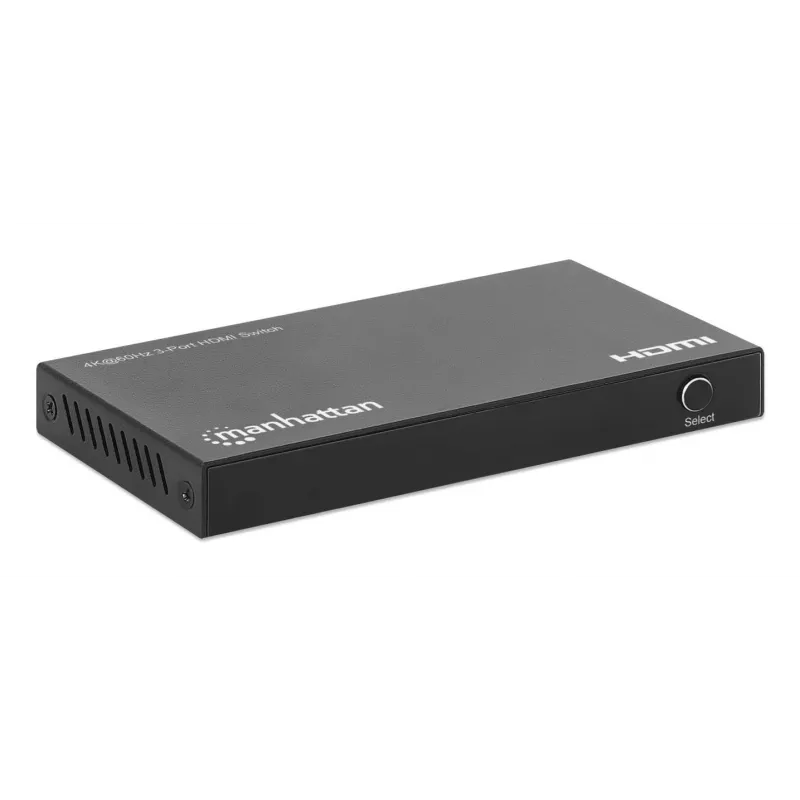 HDMI Switch 3x1 MANHATTAN 18G Automatic Manual IR Remote Control Black