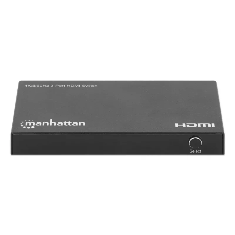 HDMI Switch 3x1 MANHATTAN 18G Automatic Manual IR Remote Control Black