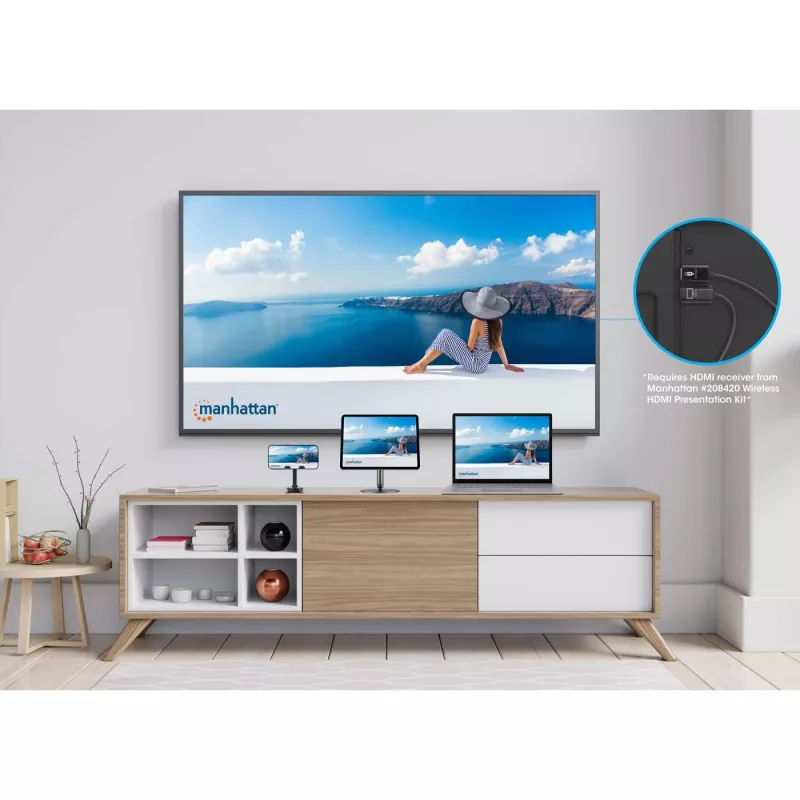 AV transmitter Manhattan 208437 1920x1080 30m Wireless USB Type-C