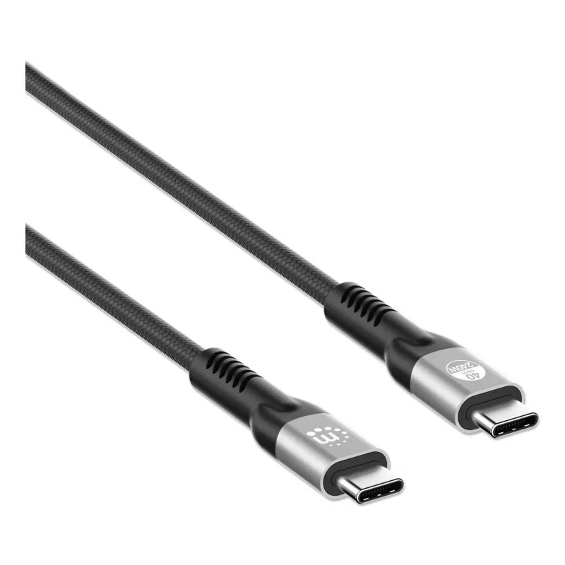 USB-C Male to USB-C Male Cable Manhattan 2m USB4 Gen 3x2 8K 60Hz