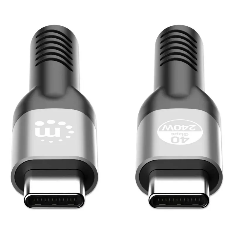 USB-C Male to USB-C Male Cable Manhattan 2m USB4 Gen 3x2 8K 60Hz
