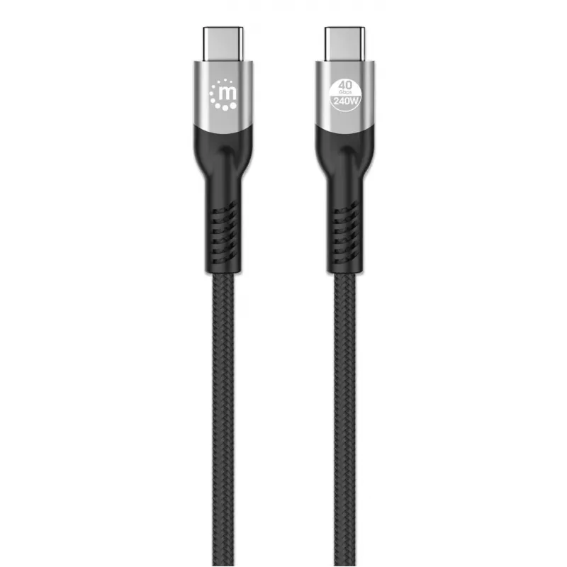 USB-C Male to USB-C Male Cable Manhattan 2m USB4 Gen 3x2 8K 60Hz