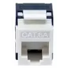 Keystone jack Cat.6A unshielded tool-free, EQUIP 769227, RJ-45, flat construction, white, 8 pcs
