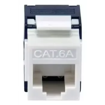 Keystone jack Cat.6A unshielded tool-free, EQUIP 769227, RJ-45, flat construction, white, 8 pcs