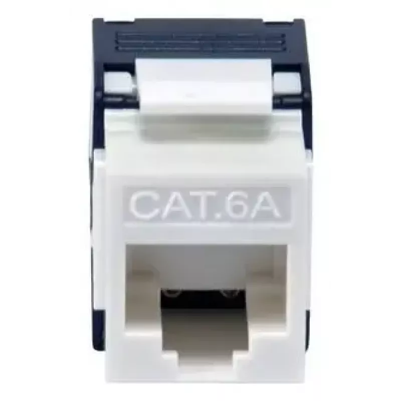 Keystone jack Cat.6A unshielded tool-free, EQUIP 769227, RJ-45, flat construction, white, 8 pcs
