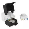 Keystone jack Cat.6A unshielded tool-free, EQUIP 769227, RJ-45, flat construction, white, 8 pcs