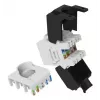 Keystone jack Cat.6A unshielded tool-free, EQUIP 769227, RJ-45, flat construction, white, 8 pcs