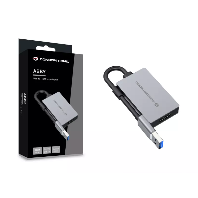 Conceptronic ABBY22G USB to HDMI 1.4 Adapter, 1080P 60Hz