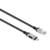 Manhattan USB-C to Gigabit Network Ethernet RJ45 Cable 2m Black/Silver